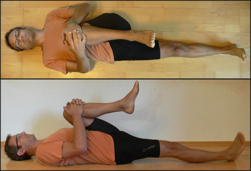 Übung bei Rückenschmerzen um Ilio-Sakral zu dehnen